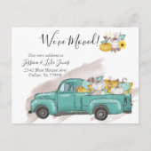 Nieuw adres Bewegende aankondiging pompoen Truck (Voorkant)