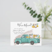 Nieuw adres Bewegende aankondiging pompoen Truck (Staand voorkant)