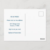 NIEUW ADRES Bewegende TEXAS staat geïllustreerde k Briefkaart (Achterkant)