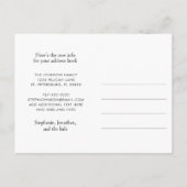 Nieuw Adres Bewegende Zonnevaste Sand Dunes Aankondigingskaart (Achterkant)