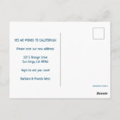 NIEUW ADRES Beweging Californische Staat geïllustr Briefkaart (Achterkant)