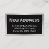 Nieuw adres Black Silver Bewegende Aankondiging Ka (Voorkant)