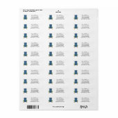 Nieuw Adres Blauwe Deur Retouradres Etiket (Full Sheet)