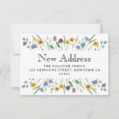 Nieuw adres Bloemen Bewegende Aankondiging Mini Ka (Voorkant)