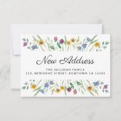 Nieuw adres Bloemen Bewegende Aankondiging Mini Ka (Voorkant)