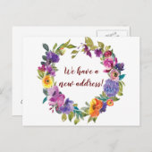 Nieuw adres Bloemenkrans briefkaart (Voorkant / Achterkant)