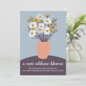 Nieuw adres Blooms Bewegende aankondiging Boeket (Staand voorkant)