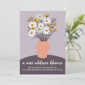 Nieuw adres Blooms Bewegende aankondiging Boeket (Staand voorkant)