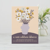 Nieuw adres Blooms Bewegende aankondiging Boeket (Staand voorkant)