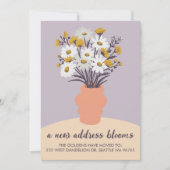 Nieuw adres Blooms Bewegende aankondiging Boeket (Voorkant)