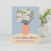 Nieuw adres Blooms Bewegende aankondiging Boeket (Staand voorkant)