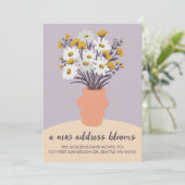 Nieuw adres Blooms Bewegende aankondiging Boeket (Staand voorkant)