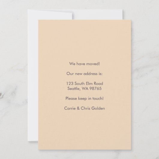 Nieuw adres Blooms Bewegende aankondiging Boeket (Achterkant)