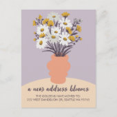 Nieuw adres Blooms Bewegende aankondiging Boeket Briefkaart (Voorkant)