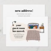 Nieuw adres Boho Guest Bedroom Decor Moving Aankondiging (Voorkant / Achterkant)