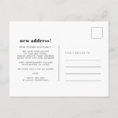 Nieuw adres Boho Guest Bedroom Decor Moving Aankondigingskaart (Achterkant)