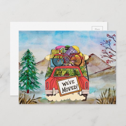 nieuw adres Briefkaart (Voorkant / Achterkant)