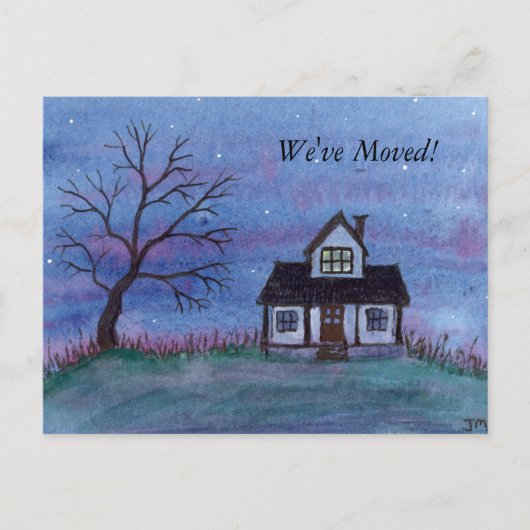 Nieuw adres briefkaart (Voorkant)