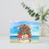 Nieuw Adres Briefkaart Beach (Staand voorkant)