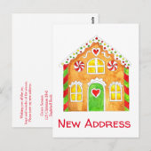 Nieuw adres Briefkaart Gingerbrood House (Voorkant / Achterkant)