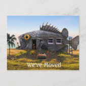 Nieuw Adres Briefkaart met Vis en Mieren op het st (Voorkant)