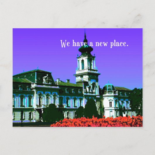 Nieuw adres Briefkaart "We hebben een nieuw adres" (Voorkant)