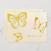 Nieuw adres Butterfly voor haar eigen Briefkaart (Voorkant / Achterkant)