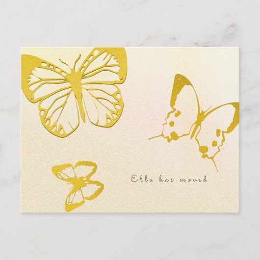Nieuw adres Butterfly voor haar eigen Briefkaart (Voorkant)