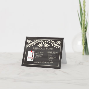 Nieuw adres: Chalkboard-kerstkaart Feestdagen Kaart