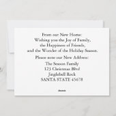 Nieuw adres: Chalkboard-kerstkaart Feestdagenkaart (Achterkant)