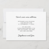 Nieuw adres: Cute Penguin Florida Beach Fun Moving Aankondiging (Achterkant)