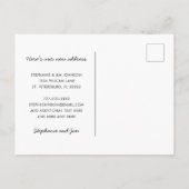 Nieuw adres Cute Penguin Florida Beach Moving Aankondigingskaart (Achterkant)