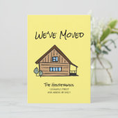 Nieuw adres dat we hebben verplaatst Aankondiging (Staand voorkant)