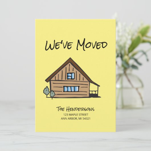 Nieuw adres dat we hebben verplaatst Aankondiging (Staand voorkant)