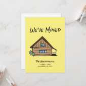 Nieuw adres dat we hebben verplaatst Aankondiging (Voorkant / Achterkant in situ)