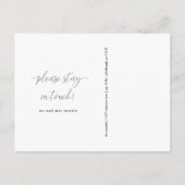 Nieuw Adres Delicate Floral Change of Address Aankondigingskaart (Achterkant)