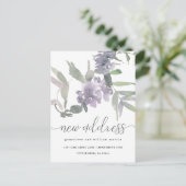 Nieuw Adres Delicate Floral Change of Address Aankondigingskaart (Staand voorkant)