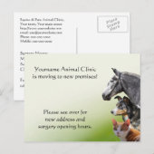 Nieuw adres dierenarts aankondigingskaart (Voorkant / Achterkant)