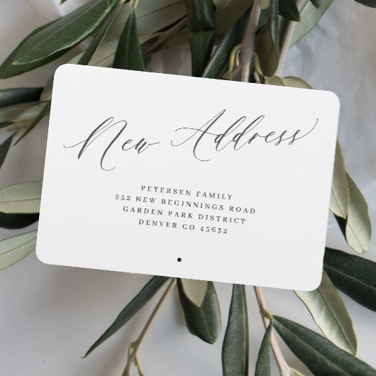 Nieuw adres eenvoudige minimalistische verplaatsin aankondiging