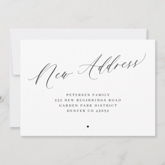 Nieuw adres eenvoudige minimalistische verplaatsin aankondiging (Voorkant)