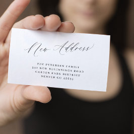 Nieuw adres elegant typografie eenvoudig invoegen informatiekaartje