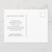 Nieuw adres Eucalyptus Gold Metallic Moving Aankondigingskaart (Achterkant)