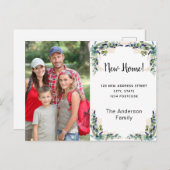 Nieuw adres: eucalyptusfoto briefkaart (Voorkant / Achterkant)