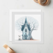 Nieuw adres Flat Note Kaart Notitiekaartje (Voorkant / Achterkant in situ)