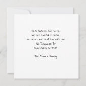 Nieuw adres Flat Note Kaart Notitiekaartje (Achterkant)