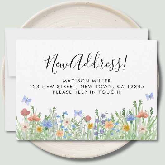 Nieuw adres Floral Moving Aankondiging