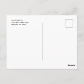 Nieuw Adres Foto Turkoois Schrift Briefkaart (Achterkant)
