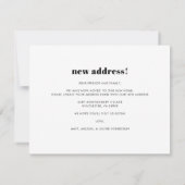 Nieuw adres Gastenkamer Verhuisaankondiging Notitiekaartje (Achterkant)