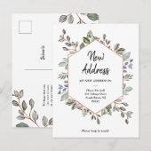 Nieuw adres Geometrische overbrenging Bewegende aa Briefkaart (Voorkant / Achterkant)