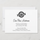 Nieuw adres gewijzigd met bedrijfslogo aankondiging (Voorkant)